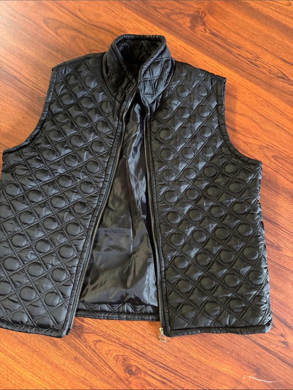 Black Quilted Sleeveless Puffer Vest